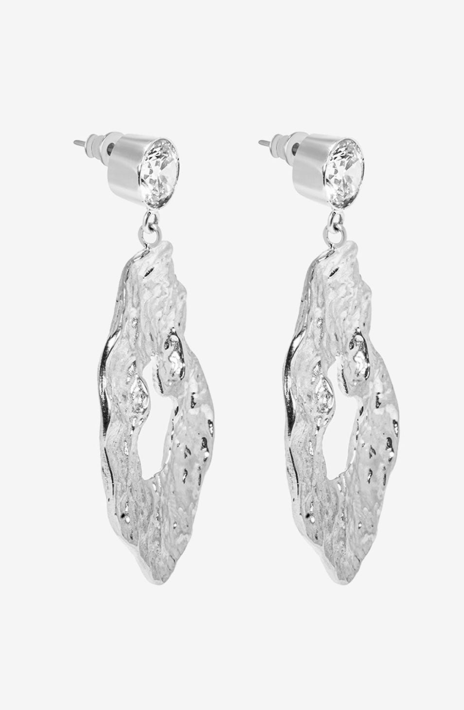 Peletier Strass Argent Earrings