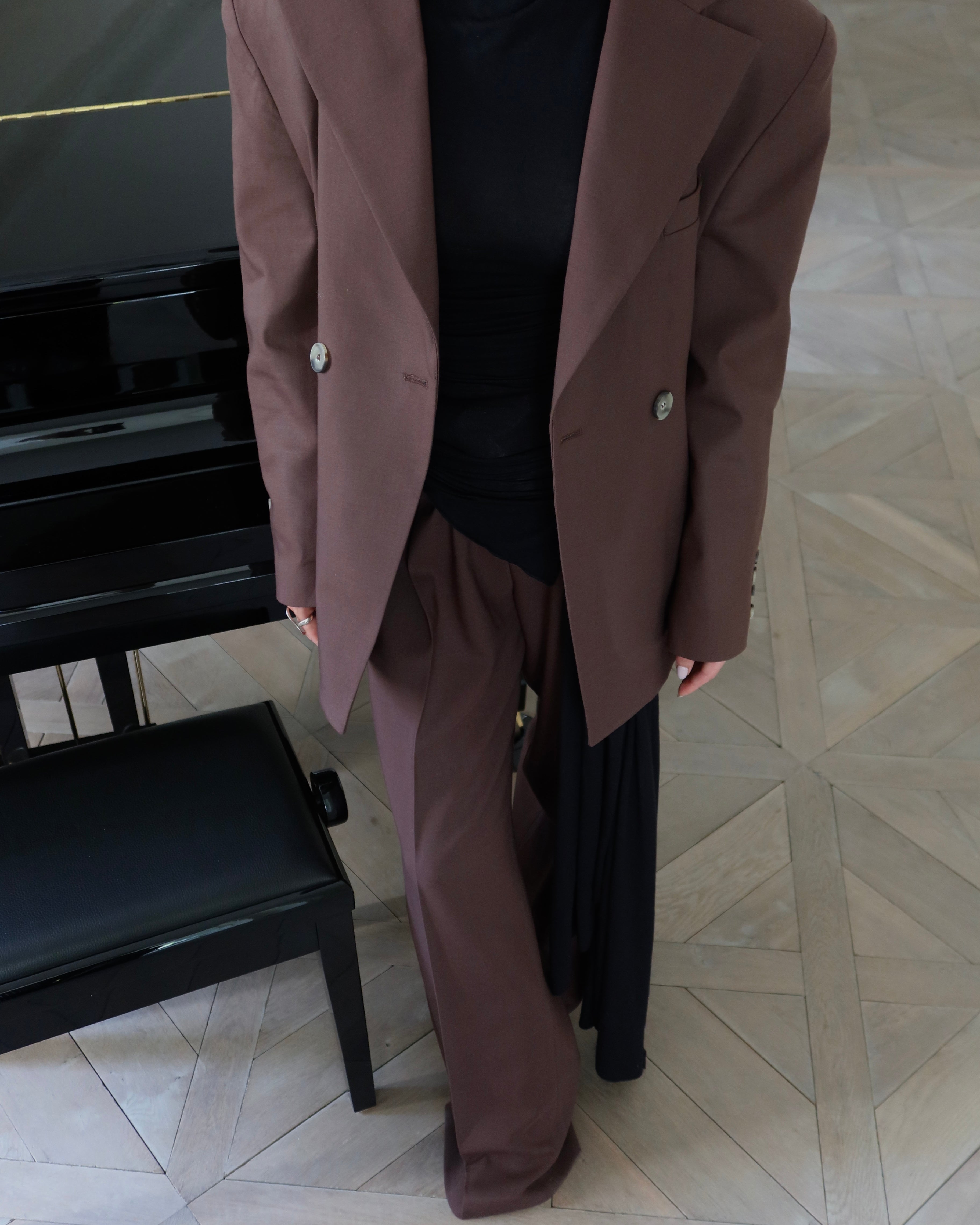 ESPOIRE trousers in chocolate brown