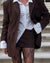 AMITIE mini suede skirt in chocolate brown