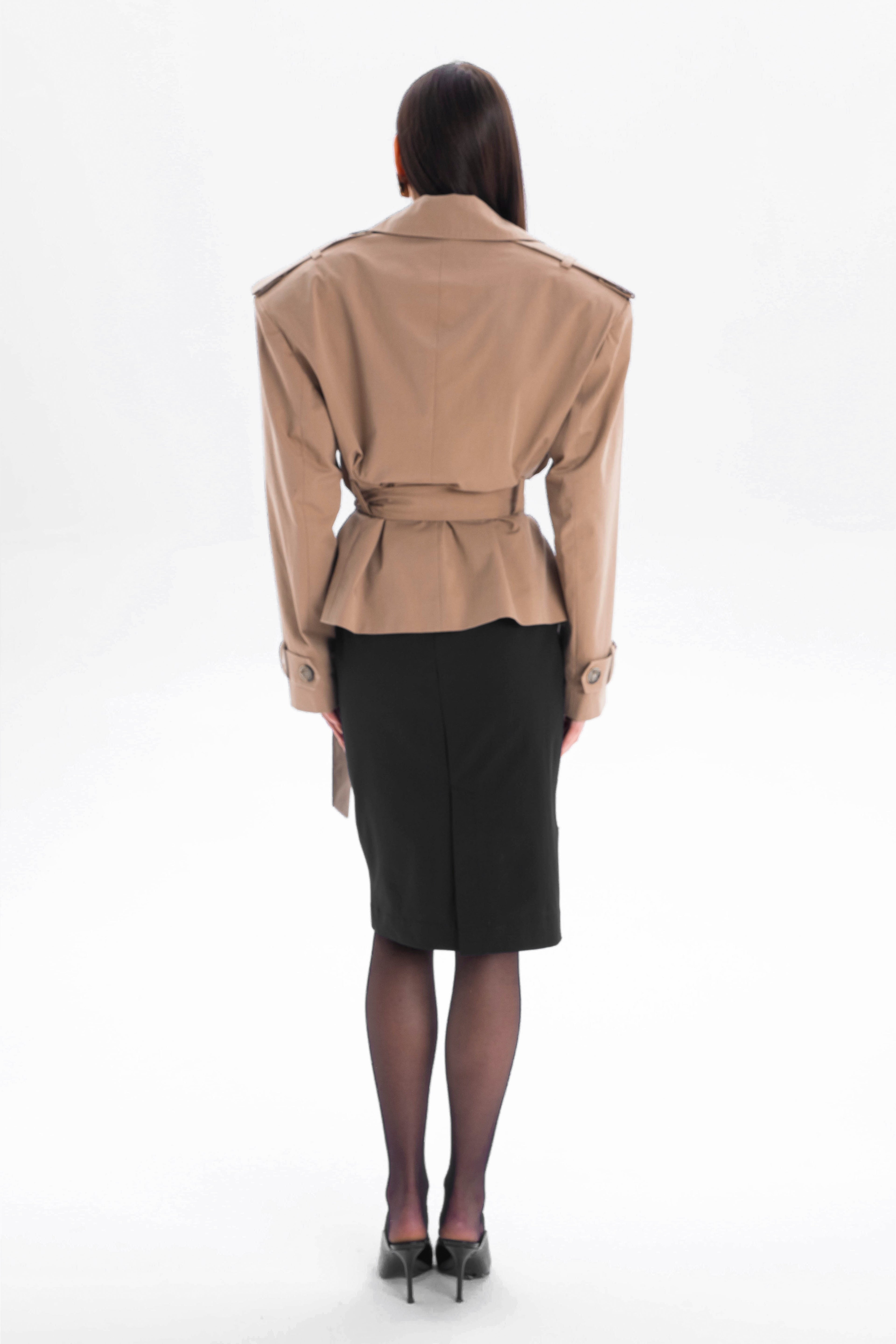 AMBITION short trench coat