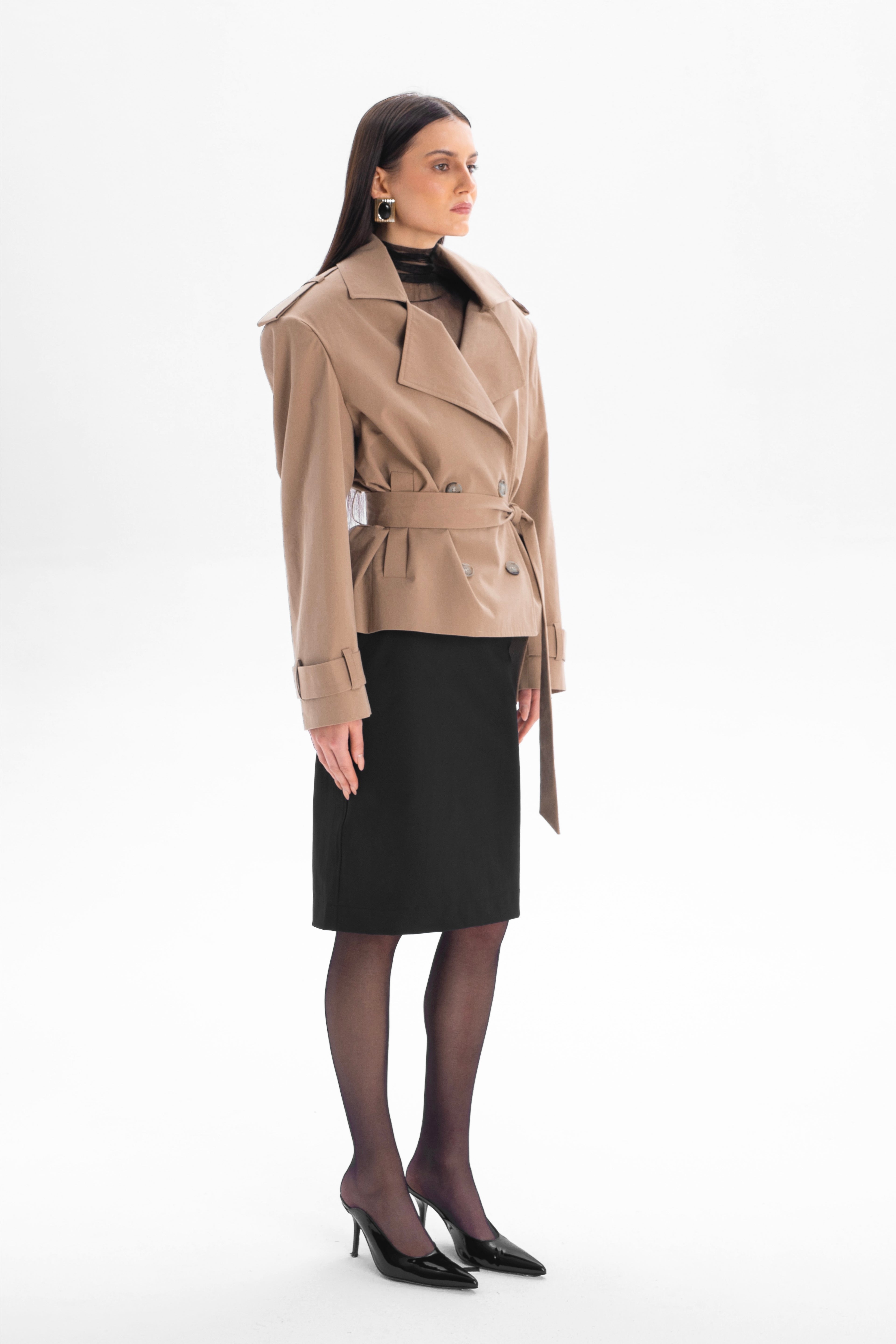 AMBITION short trench coat