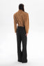 JOIE cropped bomber jacket in mocha mousse suede