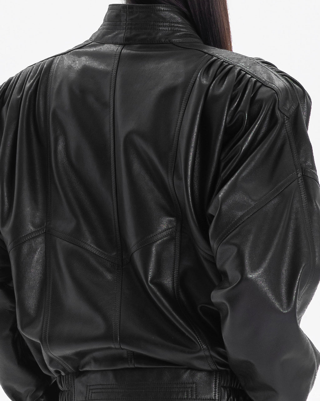 NOSTALGIE retro it girl jacket in black leather