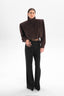 ENCHANTÉ retro in girl cropped jacket in chocolate brown