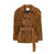 BONHEUR short belted suede jacket