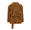 BONHEUR short belted suede jacket