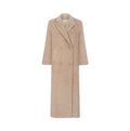 ADORATION straight coat in beige alpaca wool