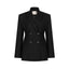 AIMABLE hourglass blazer in black wool