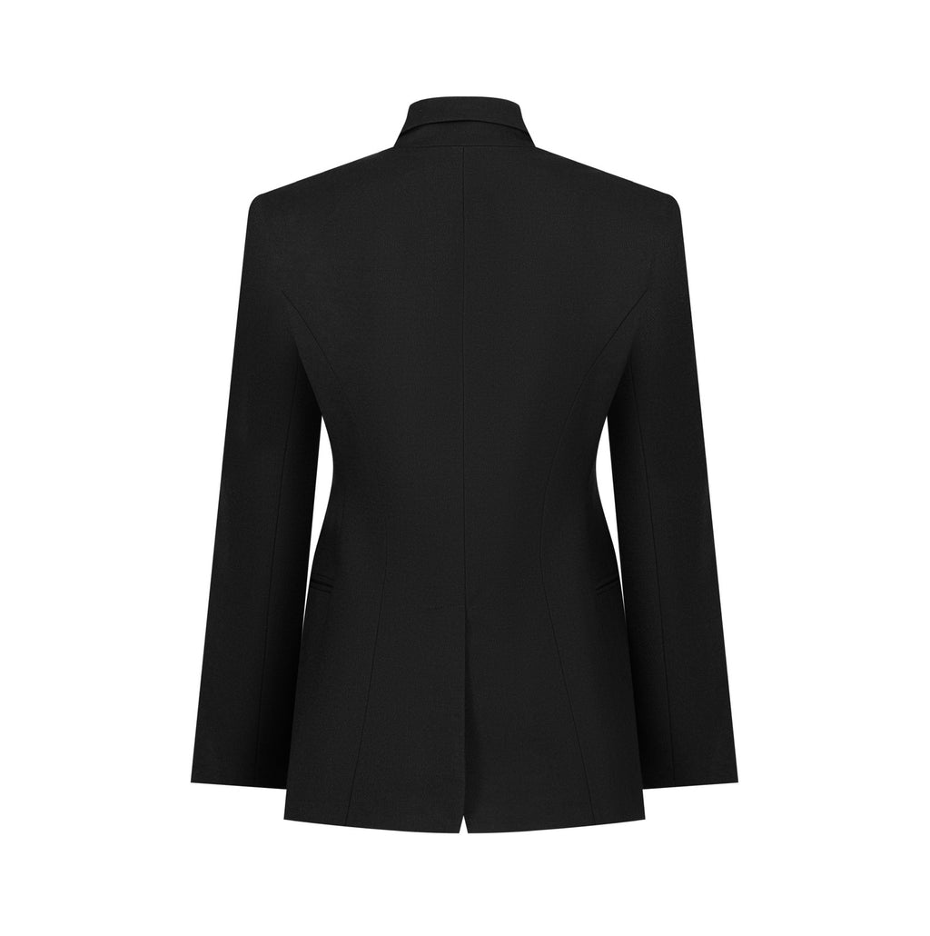 AIMABLE hourglass blazer in black wool