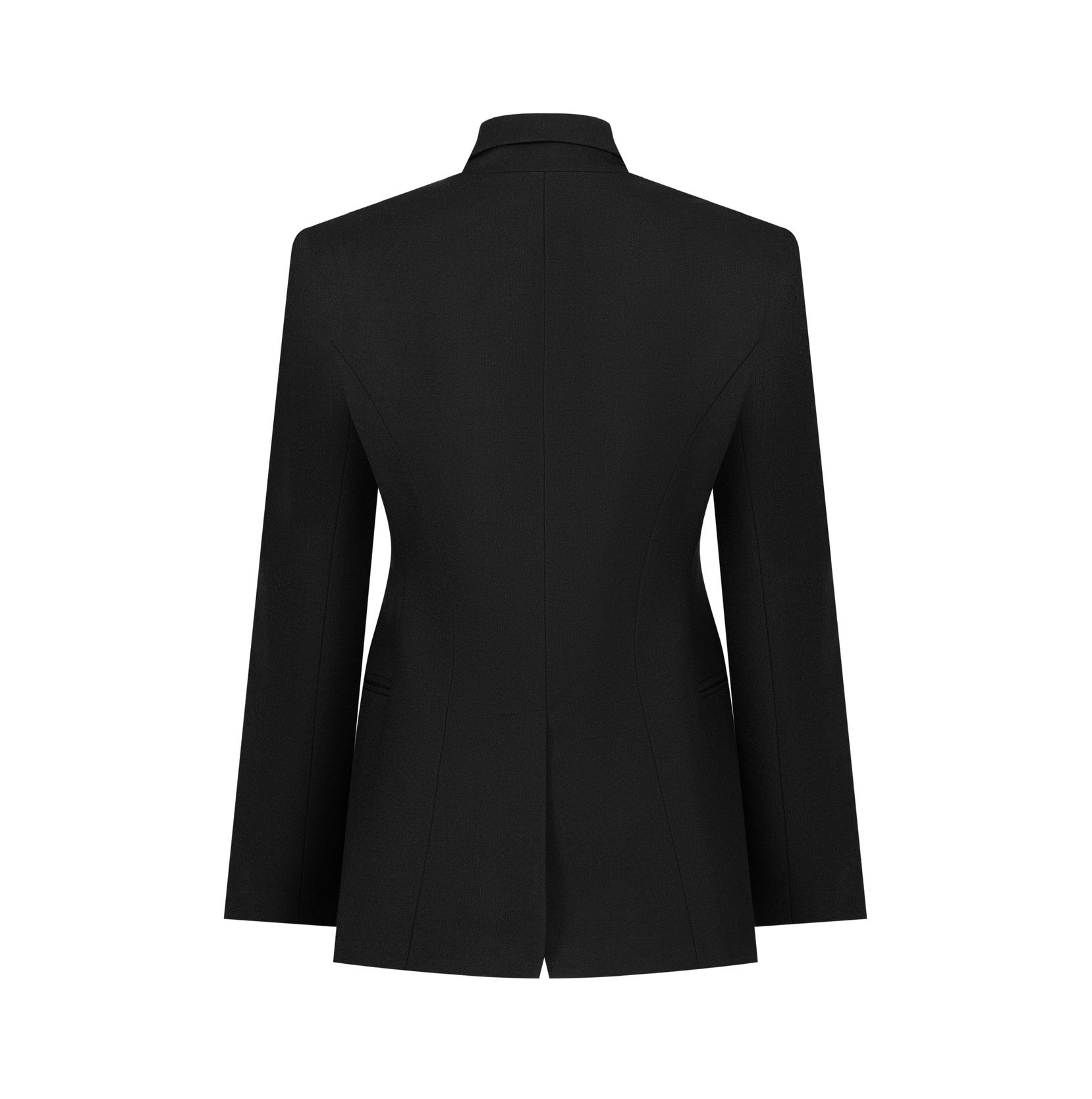 AIMABLE hourglass blazer in black wool