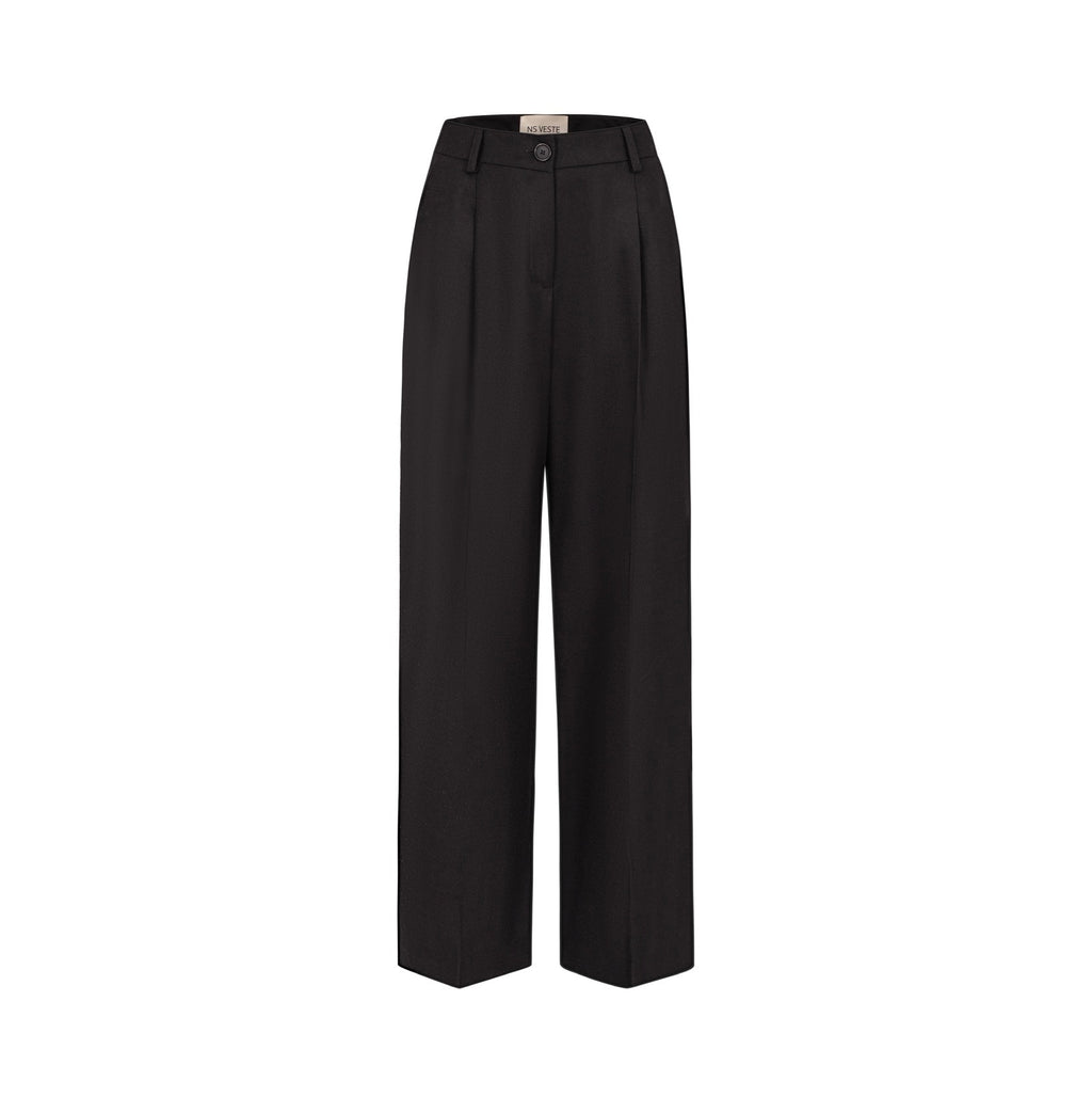 AIMABLE straight-leg trousers in black wool