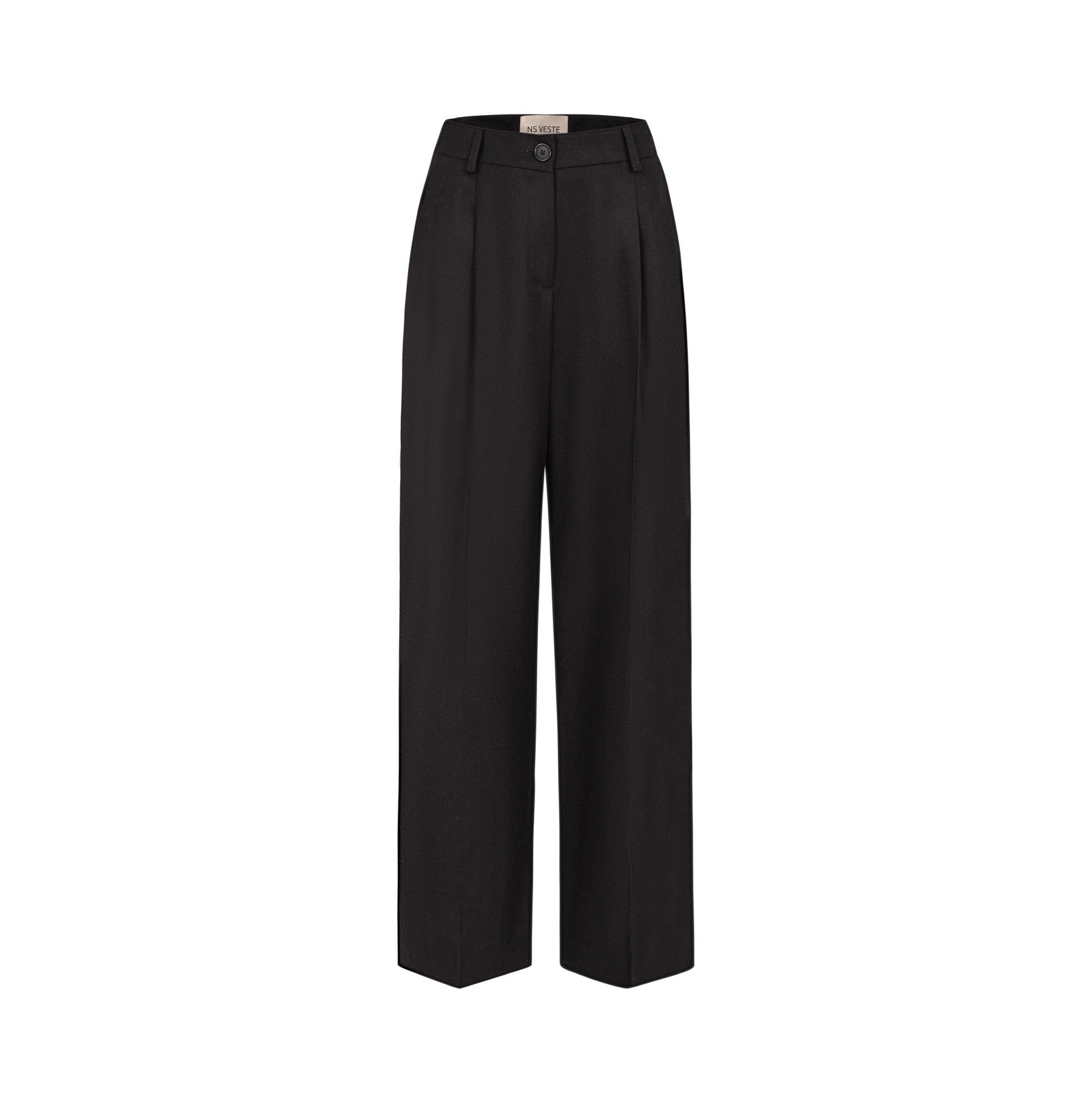 AIMABLE straight-leg trousers in black wool