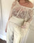 ADMIRATION belt in cream leather