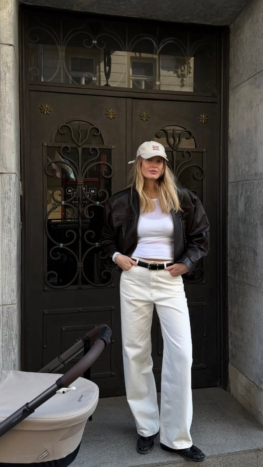 GAIETE bomber jacket in aged leather