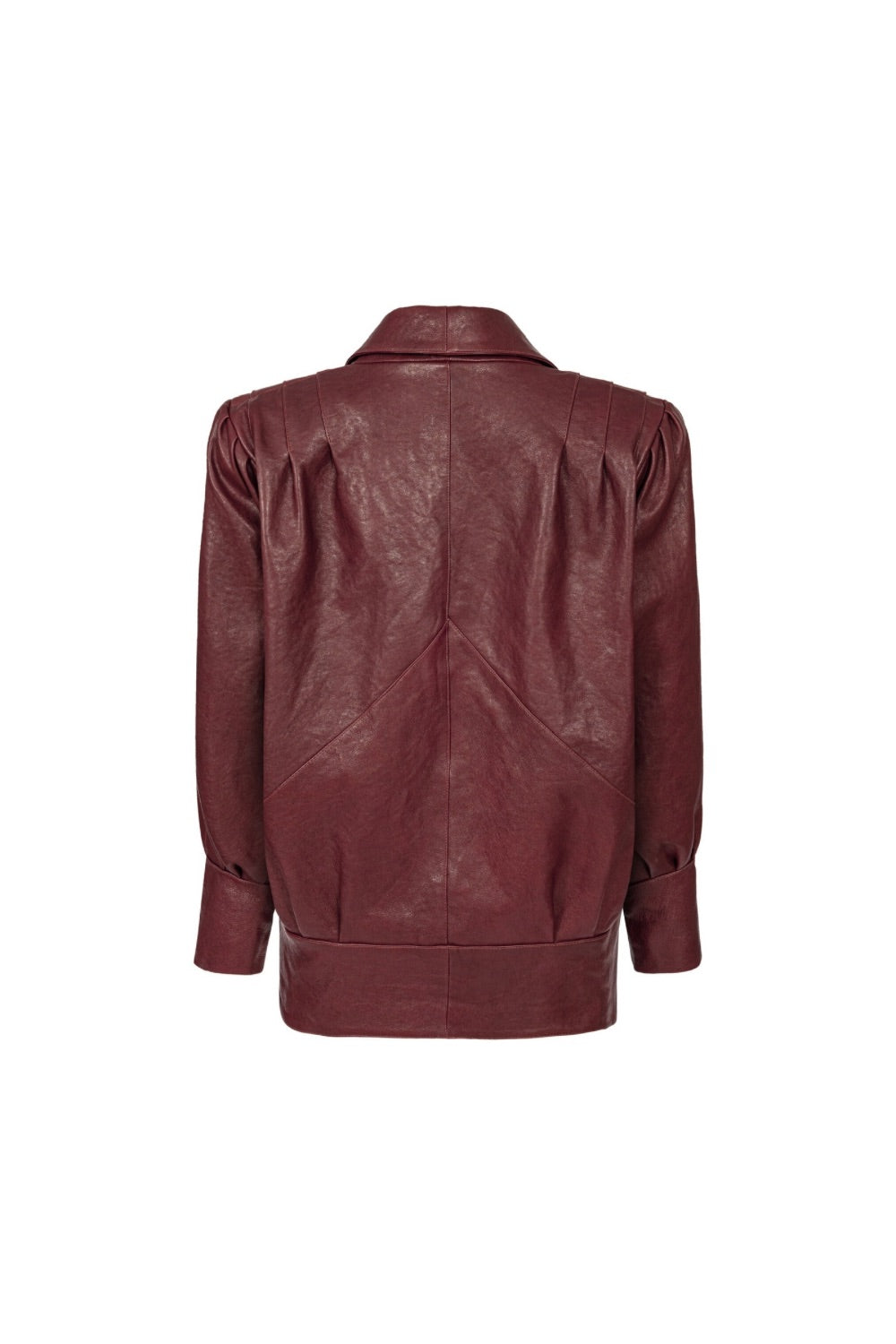 PASSION retro it girl jacket in burgundy leather