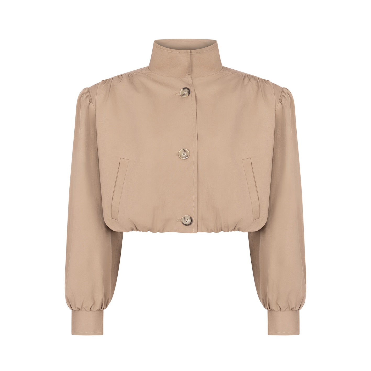 ENCHANTÉ cropped jacket in beige trench