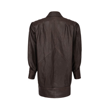 PASSION retro it girl jacket in chocolate texture