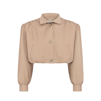 ENCHANTÉ trench cropped jacket in beige