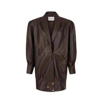 PASSION retro it girl jacket in chocolate texture