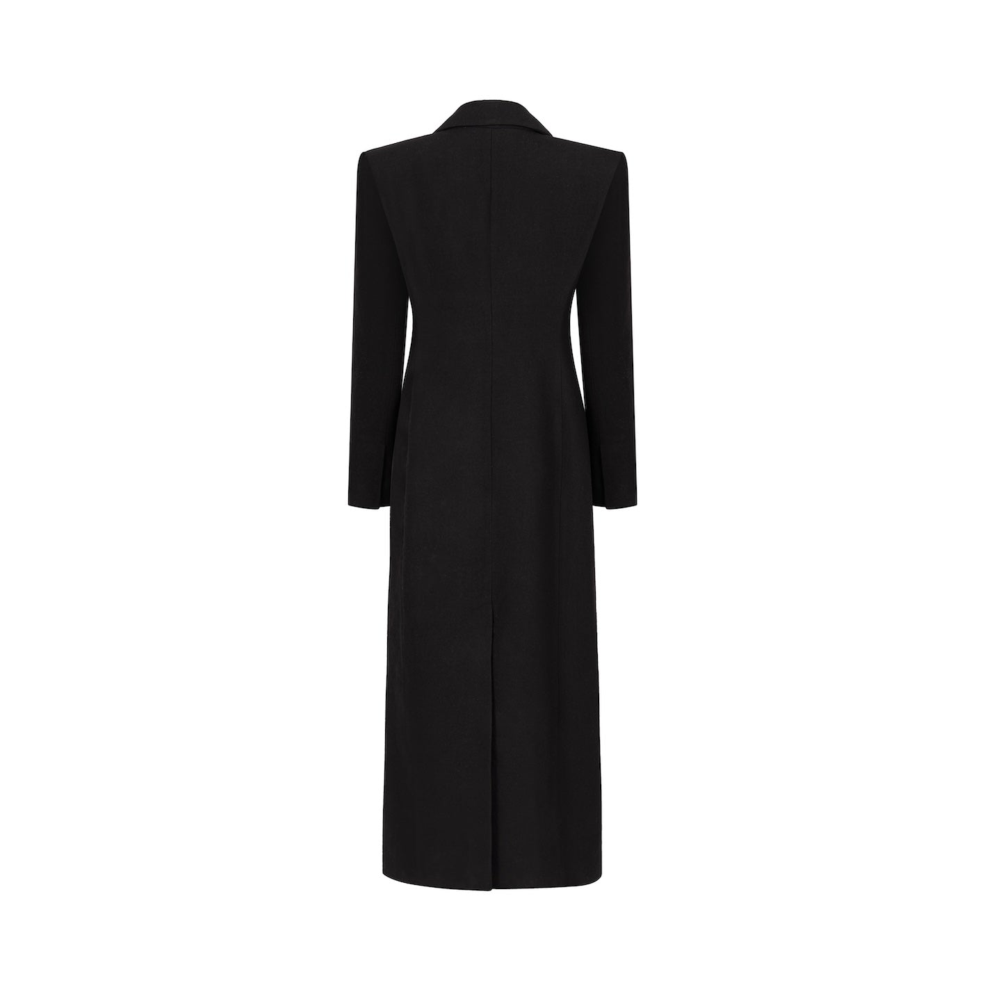 COLÉRE waisted coat in black wool
