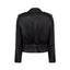 LIBERTÉ retro waisted biker jacket in black