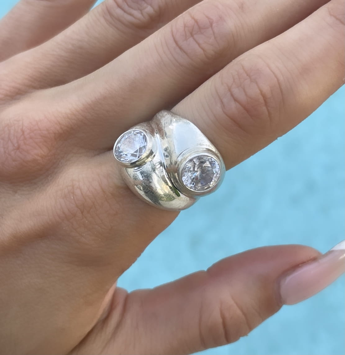 PIERŚCIONEK DUGOMMIER STRASS ARGENT