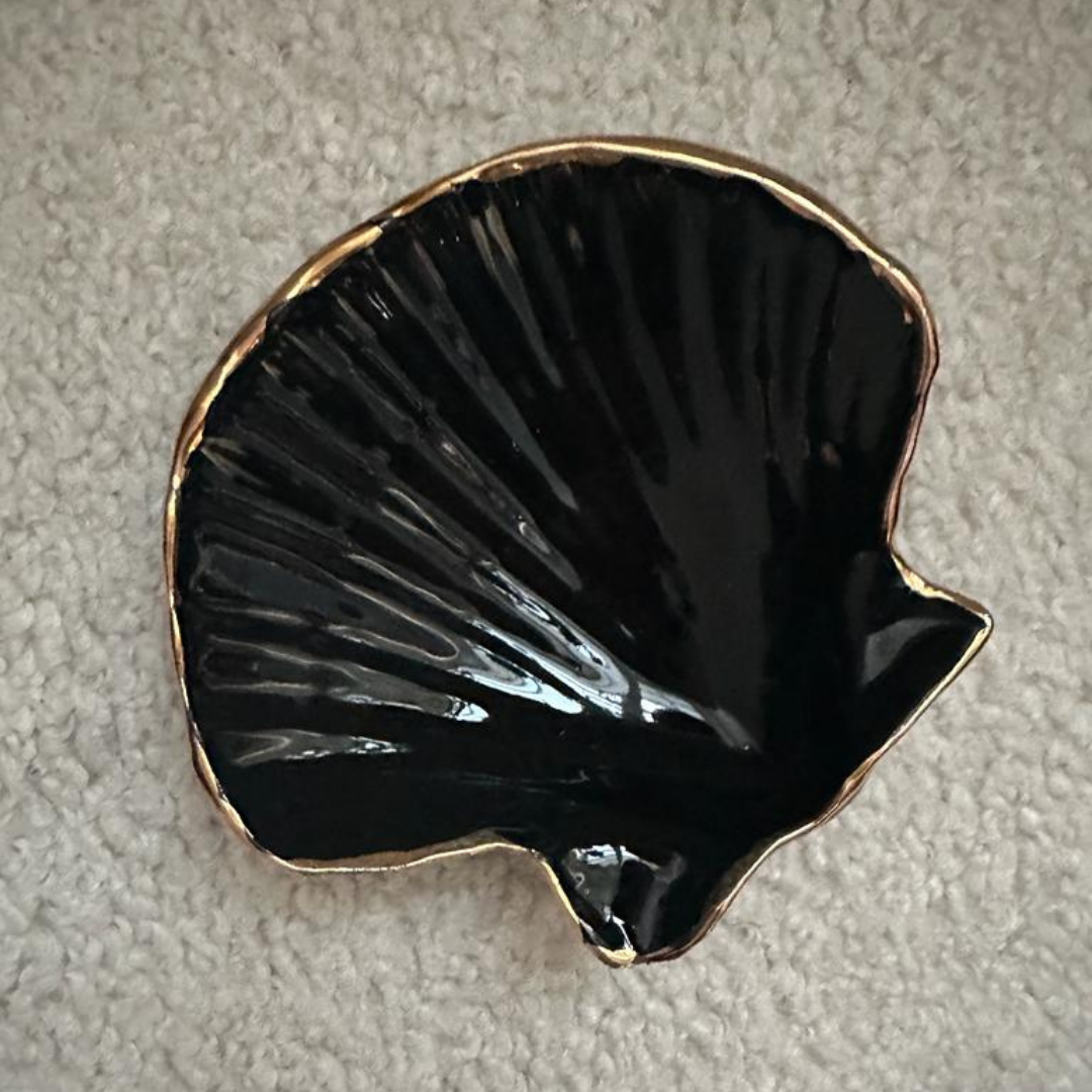 Schale Muschel Schwarz