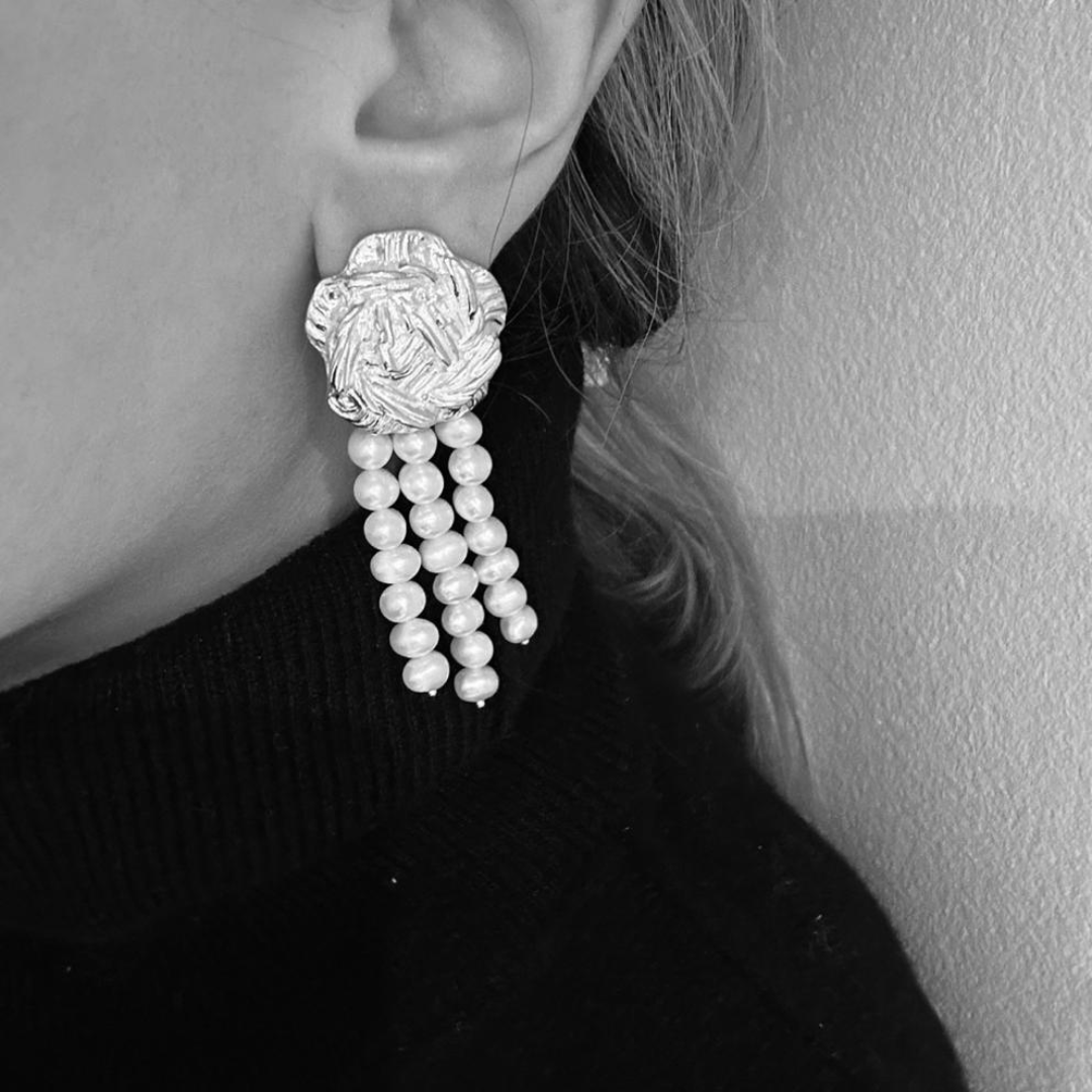 Ohrringe Françoise Argent Petit Perle